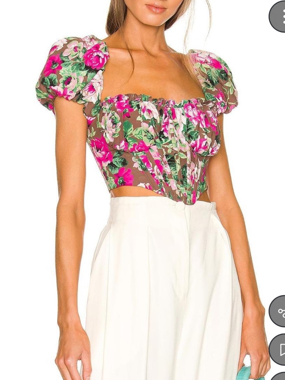 LPA Revolve Claudette Top corset Simone pink sz small